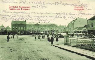 Fogaras market place, Hotel Merkur