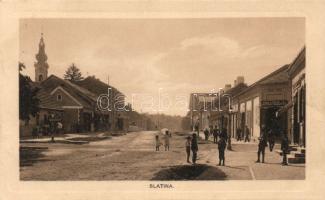 Slatina with the shop of Leopold Fuchs