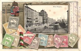 Fiume Szapáry quay Emb. litho