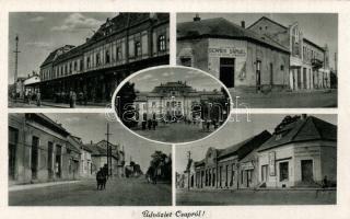 Csap railway station, the shops of Samuel Sermer and Sándor Kazinczy