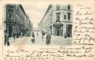 Vienna Währinger street, café and pharmacy