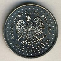 Lengyelország 1993. 20.000Zl CuNi "XVII. Téli Olimpia" T:BU /  Poland 1993. 20.000 Zlotych CuNi "Winter Olympics" C:BU