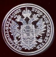 Magyar tallérok utánveretben "Ferenc József ifjúkori tallérja 1853." Ag (0,999) 20g T:PP T...