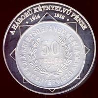 DN "A magyar nemzet pénzérméi - A háború kétnyelvű pénze 1914-1918." Ag (0,999) emlékérem ...