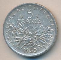 Franciaország 1960. 5Fr Ag T:2-/2 / France 1960. 5 Francs Ag C:VF/XF