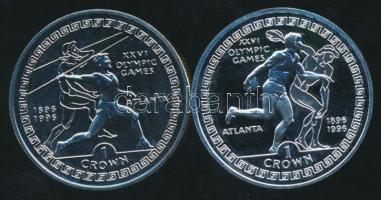 Gibraltár 1995. 1C (2x) Ag + CuNi "Olimpiai Játékok 1896-1996" T:PP
Gibraltar 1995. 1 Crow...
