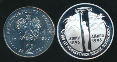 Lengyelország 1995. 2Zl CuNi + 10Zl Ag pár "Olimpiai Játékok 1896-1996" T:PP 20.000db! /
P...