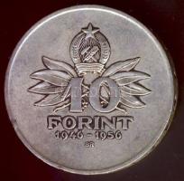 1956. 10Ft Ag "10 éves a forint / Nemzeti Múzeum" T:2-