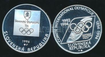 Szlovákia 1994-1996. 200Sk Ag (2x) "Olimpiai Játékok 1896-1996" T:PP Csak 1700-3000db! /
S...