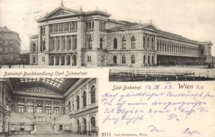 Vienna X/2 Südbahnhof Railway station with the bookshop of Carl Schmelzer