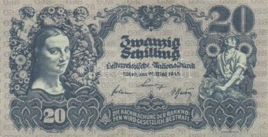 Ausztria 1945. 20Sch T:I- / Ausztria 1945. 20 Schilling C:AU