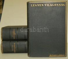 1938 Ravasz László: Legyen világosság i-III. kötet, Fraklin Társulat, Bp., kiadói vászon kötésben, jó állapotban