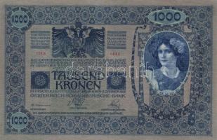 1902. 1000K függőleges "Deutschösterreich" felülnyomással T:I