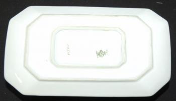 Apró virágokkal díszített jelzett osztrák porcelán mártásos tál / Austrian chinaware sauce bowl 20x1...