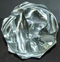 Iparművészileg megmunkált gömb alakú üveg papírnehezék d:11cm