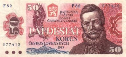 Csehszlovákia 1987. 50K T:II- / Czechoslovakia 1987. 50 Korun C:VF