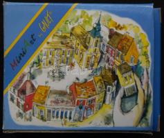 Zsűrizett sorszámozott sárga ház makett eredeti dobozában