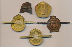 5db tűzoltó jelvény, zománcozottak is! T:vegyes