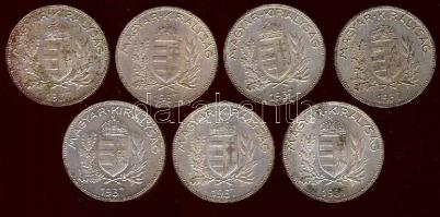 1937. 1P Ag (7x) T:2,2-