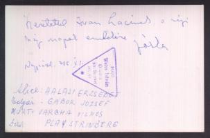 1943 Reményi-Schneller Lajos pénzügyminiszter aláírása kinevezésen + Gábor József által dedikált szí...