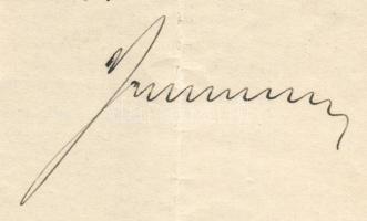 1943 Reményi-Schneller Lajos pénzügyminiszter aláírása kinevezésen + Gábor József által dedikált szí...