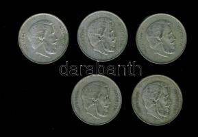 1947. 5 Ft "Kossuth" (5x) Ag T:2-,3