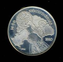 1990. "MÉE Alba Regia Szervezete-Szapolyai János,I.Ferdinánd" Ag 36,35g emlékérem (d=42,5mm) szign:Sz.G. T:PP