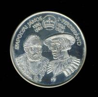 1990. "MÉE Alba Regia Szervezete-Szapolyai János,I.Ferdinánd" Ag 36,35g emlékérem (d=42,5m...
