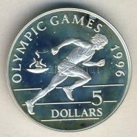 Niue 1992. 5$ Ag "XXVI. Nyári Olimpia" T:PP /  Niue 1992. 5 Dollars Ag "1996 Summer Olympic Games" C:PP