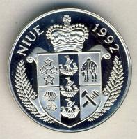 Niue 1992. 5$ Ag "XXVI. Nyári Olimpia" T:PP / 
Niue 1992. 5 Dollars Ag "1996 Summer O...