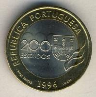 Portugália 1996. 200E "XXVI. Nyári Olimpia" T:2 /  Portugal 1996. 200 Escudos "1996 Summer Olympic Games" C:XF