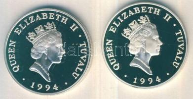 Tuvalu 1994. 20$ Ag (2x) "XXVI. Nyári Olimpia" T:PP / 
Tuvalu 1994. 20 Dollars Ag (2x) &qu...