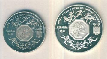 Ukrajna 1995-1996. 200000K CuNi + 2000000K Ag "XXVI. Nyári Olimpia" T:PP / 
Ukraine 1995-1...