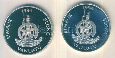 Vanuatu 1994-1996. 50V Ag (2x) "XXVI. Nyári Olimpia" T:PP / 
Vanuatu 1994-1996. 50 Vatu Ag...