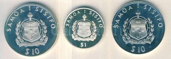 Samoa 1994-1996. 1T Ag + 10T Ag (2x) "XXVI. Nyári Olimpia" T:PP /  Samoa 1994-1996. 1 Tala Ag + 10 Tala Ag (2x) "1996 Summer Olympic Games" C:PP