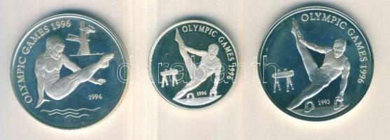 Samoa 1994-1996. 1T Ag + 10T Ag (2x) "XXVI. Nyári Olimpia" T:PP / 
Samoa 1994-1996. 1 Tala...