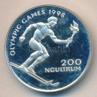 Bhután 1996. 200N Ag "XVIII. Téli Olimpia" T:PP Bhutan 1996. 200 Ngultrums Ag "Winter Olympic Games" C:PP