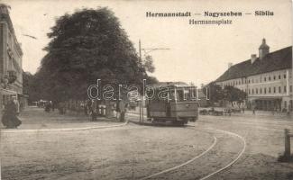 Nagyszeben Hermann square tram