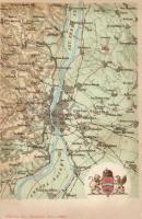 Budapest map litho