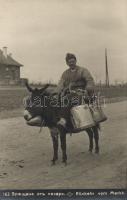 Bulgarian peasant back from the market Photo