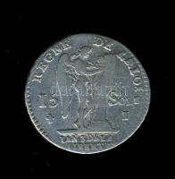 Franciaország 1791I. 15 Sol Ag "XVI. Lajos" T:3 France 1791I. 15 Sols Ag "Louis XVI" C:F