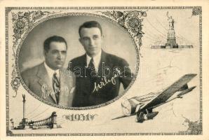 1931 Justice for Hungary, Endrész György, Wilczek Sándor, transatlantic flight So.Stpl