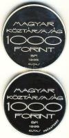 1995. 1000Ft Ag "XXVI. Nyári Olimpia" PRÓBAVERET + 1000Ft Ag "XXVI. Nyári Olimpia" T:PP Csak 50db! R! /  Hungary 1995. 1000 Forint Ag "Summer Olympics / Atlanta" TRIAL STRIKE + 1000 Forint Ag "Summer Olympics / Atlanta" C:PP Only 50 examples! RARE