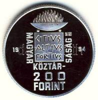 1994. 200Ft Ag "XXVI. Nyári Olimpia / Úszás" PRÓBAVERET tervezet! T:PP Csak 50db! R! /  Hungary 1994. 200 Forint Ag "Summer Olympics / Atlanta / Swimming" "TRIAL STRIKE" unpublished essay! C:PP Only 50 examples! RARE