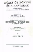 Mózes 5 könyve és a Haftárák:  szerk: Hertz H. J. a brit birodalom főrabbija. Budapest 1984. 5 kötet...