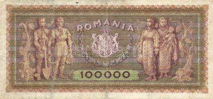 Románia 1947. 100.000L T:III+
Romania 1947. 100.000 Lei C:F+