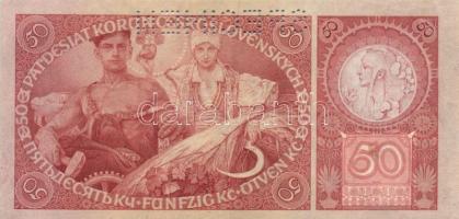 Csehszlovákia 1929. 50K "SPECIMEN" lyukasztással T:I-
Czechoslovakia 1929. 50 Korun "...
