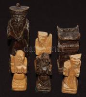 22db klf fából faragott sakkfigura