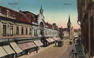 Nagyvárad Rákóczi street with tram