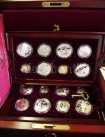 Amerikai Egyesült Államok 1995-1996. 1/2$ CuNi (4x) + 1$ Ag (8x) + 5$ Au (4x8.359g) T:PP Komplett At...